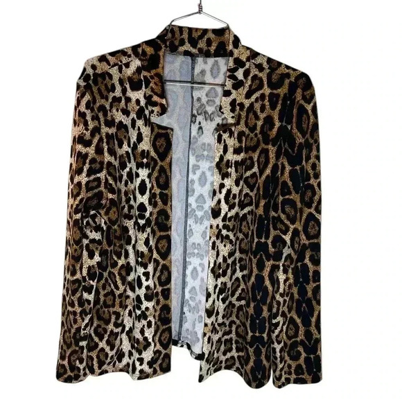 NEW Women’s Leopard Print Cardigan, Sz XL - Picture 1 of 3